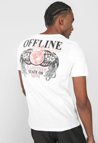 Camiseta Forever 21 Offline Branca