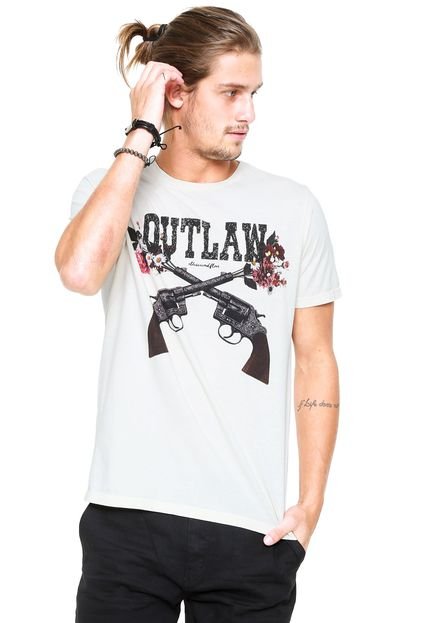 Camiseta Ellus 2ND Floor Outlaw Bege - Marca 2ND Floor