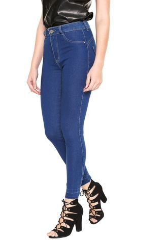 Calça Jeans Biotipo Skinny Cropped Bolsos Azul