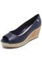 Peep Toe Couro Bottero Espadrille Azul-Marinho - Marca Bottero