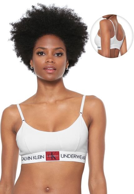 Top Calvin Klein Underwear Multifuncional Monogram Branco - Marca Calvin Klein Underwear