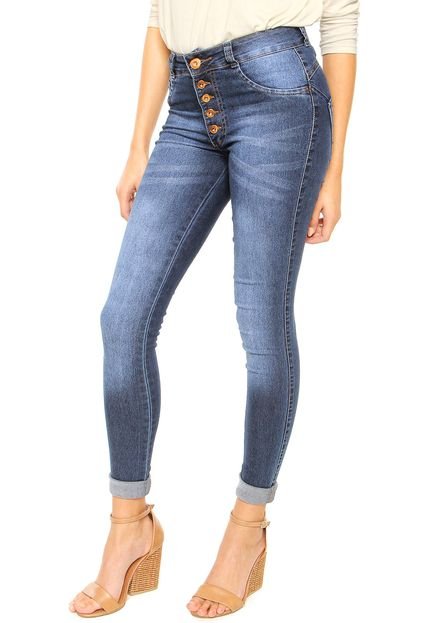 Calça Jeans Biotipo Skinny Botões Azul - Marca Biotipo