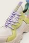 Tênis Dad Sneaker Chunky Forever 21 Recortes Color Block Branco - Marca Forever 21