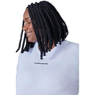 Camiseta Cropped De Dentro Pra Fora Reversa Branco