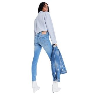 Calca Jeans Super Skinny Julie Reversa Azul