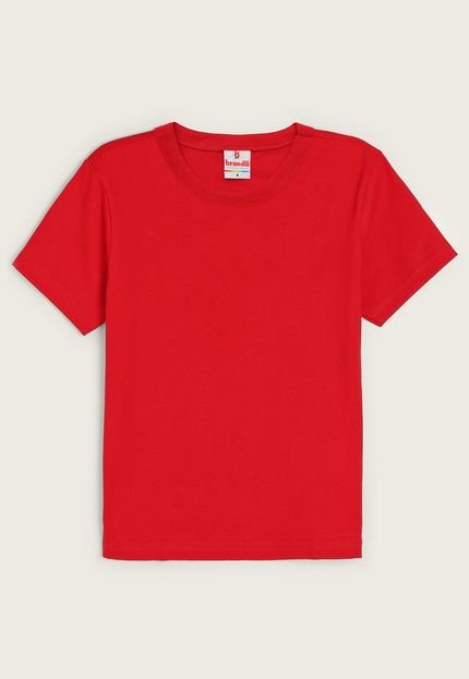 Camiseta Infantil Brandili Lisa Vermelha - Marca Brandili