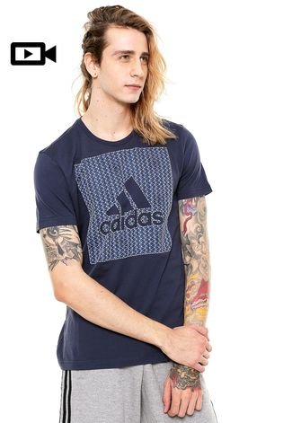 Camiseta adidas Performance Bos Knitted Azul-Marinho