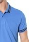 Camisa Polo Colcci Reta Faixas Azul - Marca Colcci