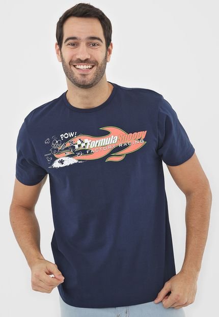 Camiseta Snoopy Formula Azul-Marinho - Marca Snoopy