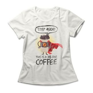 Camiseta Feminina Hero Coffee - Off White