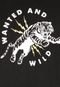 Camiseta FiveBlu Wanted And Wild Preta - Marca FiveBlu