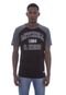 Camiseta Mitchell & Ness Raglan Estampada Branding Preta - Marca Mitchell & Ness