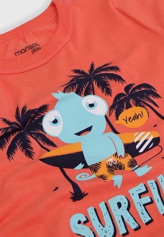 Camiseta Marisol Play Infantil Surf Laranja