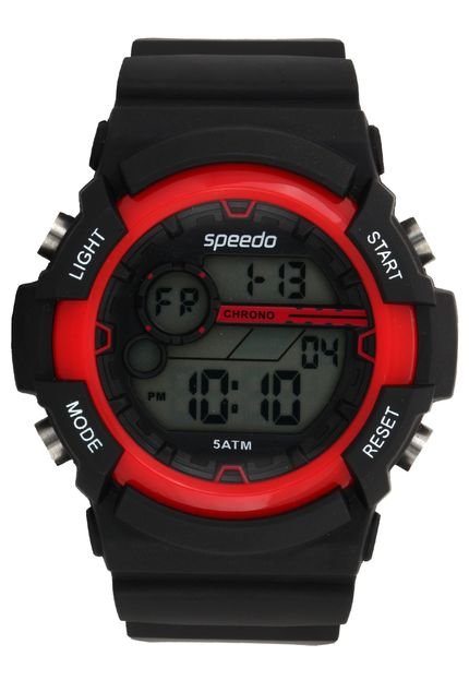 Relógio Speedo 81105G0EVNP1 Preto/Vermelho - Marca Speedo
