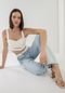 Calça Jeans Wide Leg Super Alta com Recortes Duo - Marca Lez a Lez