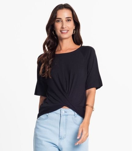 Blusa Feminina Lisa Infinita Cor Preto - Marca INFINITA COR