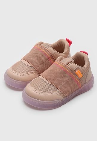 Slip On DAFITI SHOES Logo Nude - Compre Agora