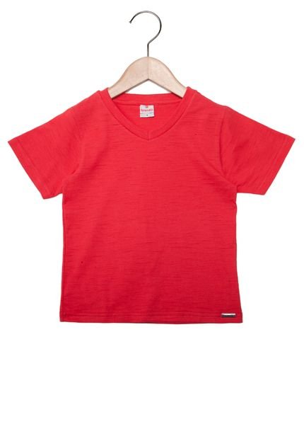 Camiseta Manga Curta Brandili Lisa Infantil Vermelha - Marca Brandili