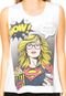 Regata Fashion Comics Supergirl Pipoca Branca - Marca Fashion Comics