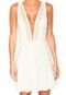 Vestido Triton Bordado Tule Branco - Marca Triton