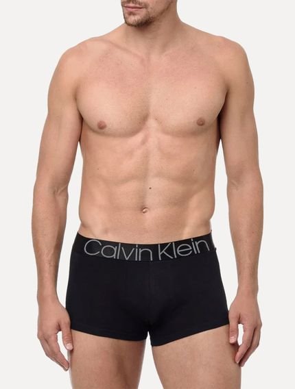 Cueca Calvin Klein Low Rise Trunk Cotton CK Icon Preta 1UN - Marca Calvin Klein
