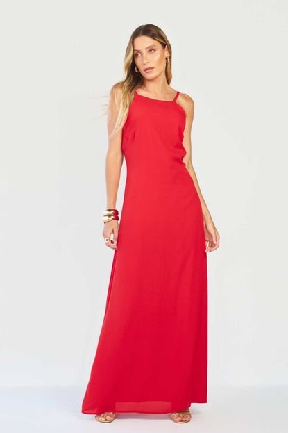 Vestido Vanibele Longo Vermelho - Marca Vanibele