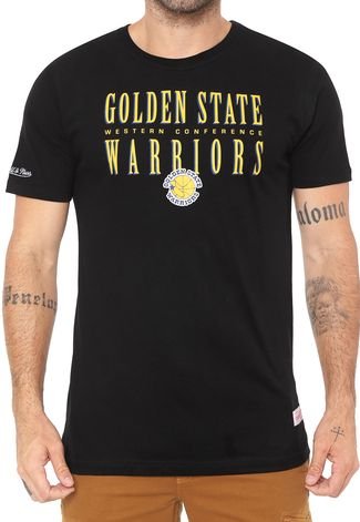Camiseta Mitchell & Ness Golden State Warriors Preta