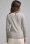Blusa Tricot Facinelli by MOONCITY Textura Bege - Marca Facinelli