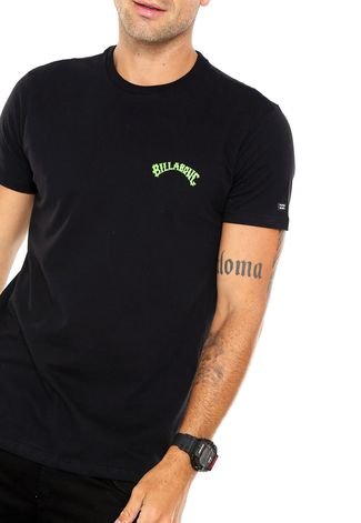 Kit Camiseta Billabong Logo Preta/Branca