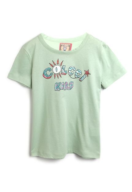 Camiseta Colcci Kids Menina Escrita Verde - Marca Colcci Kids