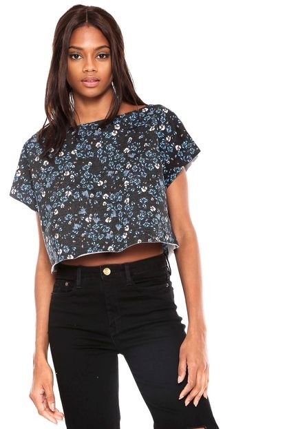 Blusa Cropped My Favorite Thing(s) Canoa Preta - Marca My Favorite Things