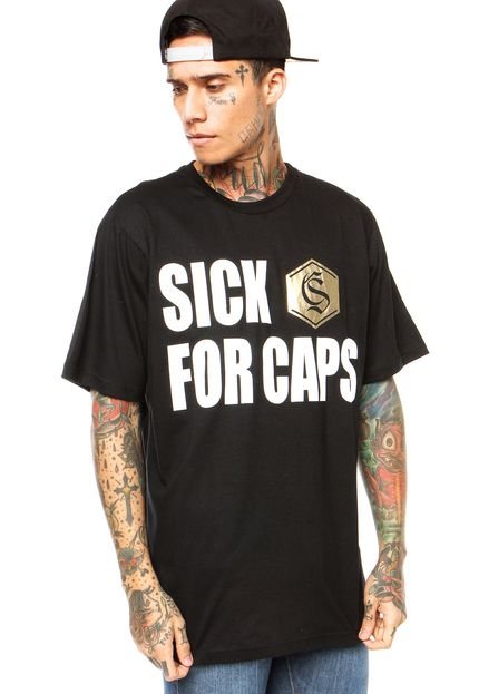 Camiseta Manga Curta Starter Cap Society Sick Preta - Marca S Starter