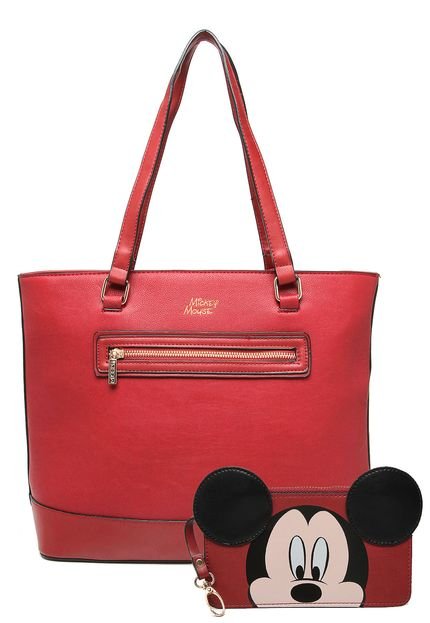 Bolsa Sacola Mickey Mouse Grande  Vermelha - Marca Mickey Mouse