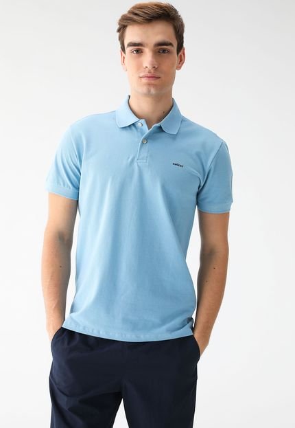 Camisa Polo Colcci Reta Logo Azul - Marca Colcci