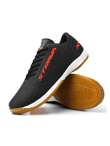 Chuteira De Futsal Masculina Tênis Quadra Salão Costurada Wit Shoes Preta e Laranja - Marca Wit Shoes