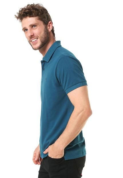 Camisa Polo Colcci Reta Logo Azul - Marca Colcci