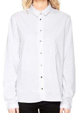 Camisa Calvin Klein Botões Branca