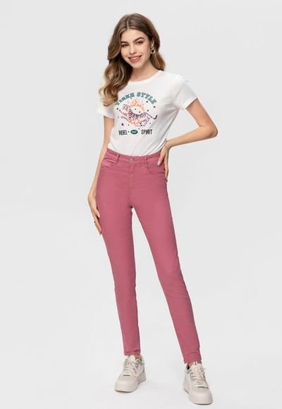 Jeans Super Skinny Color : Rosa Fashion - Compra Ahora | Dafiti Chile