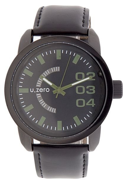 Relógio u.zero 6058 13 Preto - Marca u.zero