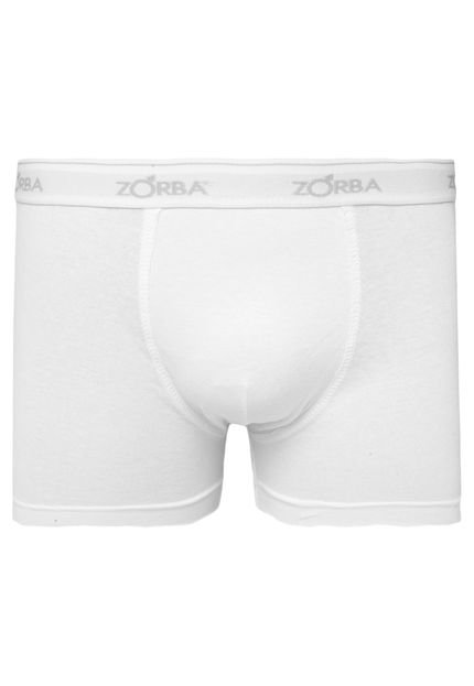 Cueca Zorba Boxer Logo Branca - Marca Zorba