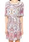 Vestido Meiling Curto Estampado Rosa - Marca Meiling