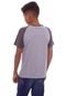 Camiseta HD Juvenil Raglan Estampada Minimal Cinza Mescla - Marca HD Hawaiian Dreams