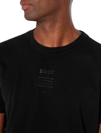 Camiseta Ellus Masculina Cotton Fine Timeless Classic Preta