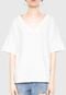 Camiseta Colcci Pespontos Off-white - Marca Colcci