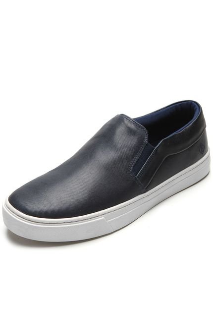 Slip On Couro Forum Liso Azul-Marinho - Marca Forum