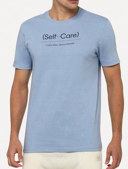 Camiseta Calvin Klein Jeans Masculina Self-Care Azul Claro - Marca Calvin Klein