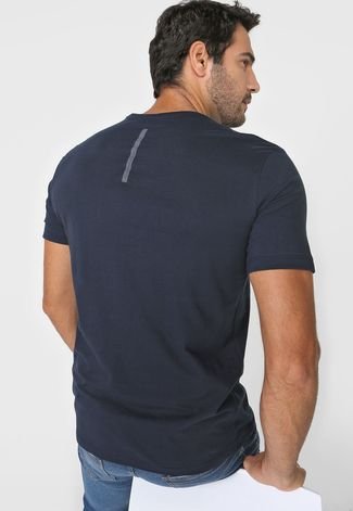 Camiseta Calvin Klein Jeans Logo Azul-Marinho - Compre Agora