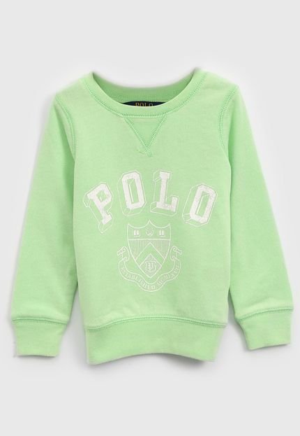 Blusa Polo Ralph Lauren Infantil Lettering Verde - Marca Polo Ralph Lauren