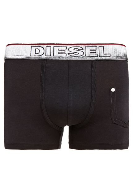 Cueca Diesel Boxer Elástico Metalizado Preta - Marca Diesel