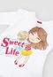 Conjunto Manga Longa 2pçs Kyly Infantil Sweet Life Branco/Rosa - Marca Kyly